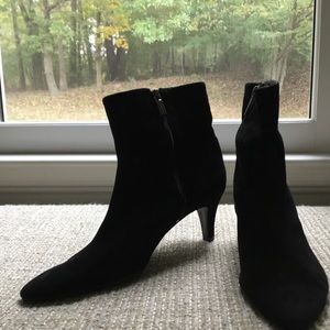 Bandolino black suede ankle boot.